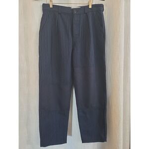 Free People Sandrine Rose Paper With Patch  Blue Stripe Trouser Pants Size 28